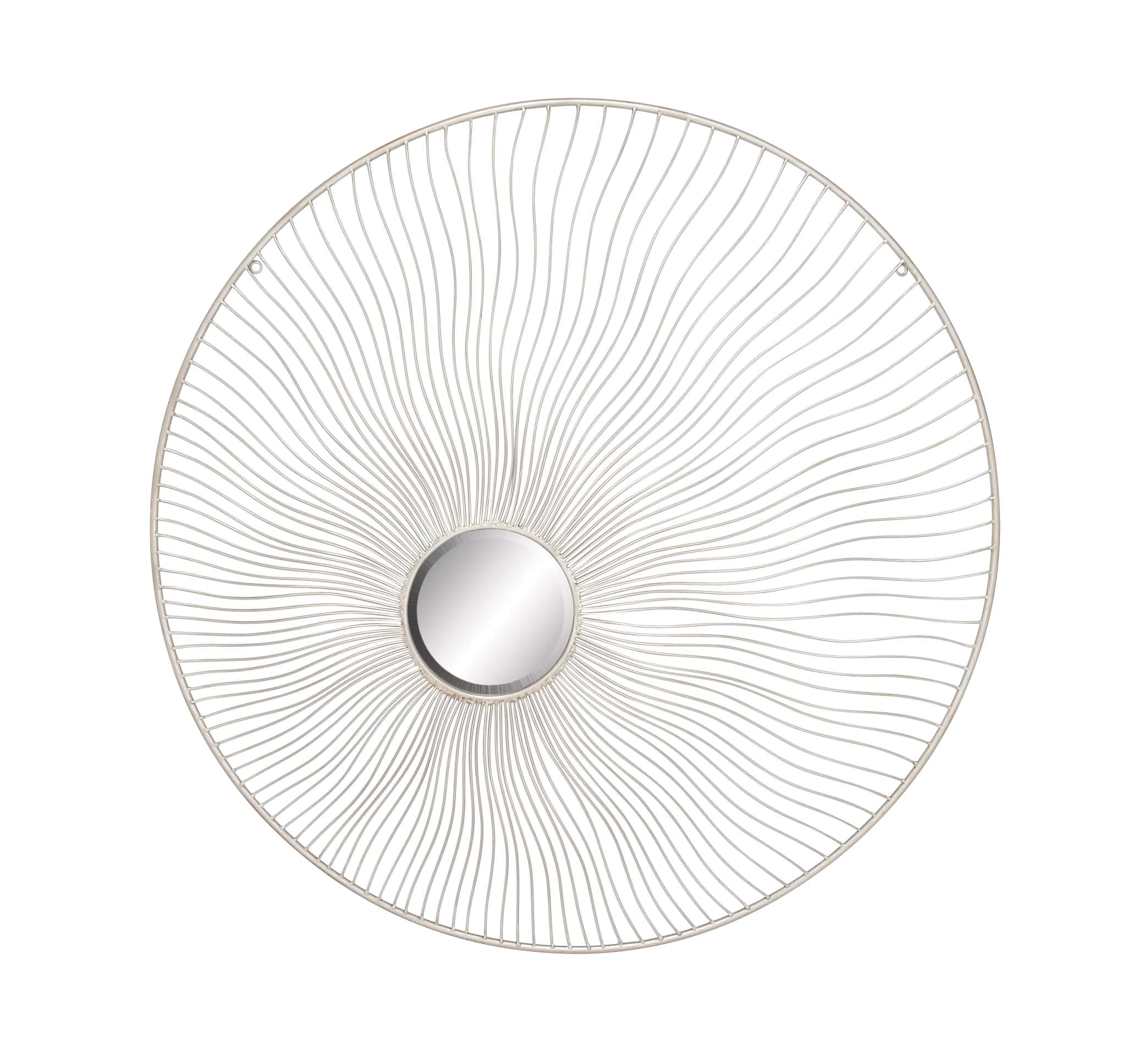 Contemporary Style Metal Mirror Wall Decor