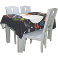 thumbnail image 5 of GZHJMY Snowman with Little Rabbit Christmas Rectangle Tablecloth for Kitchen Dining Room Party Table Cover Home Decor 60"(W) x 90"(L), 5 of 7