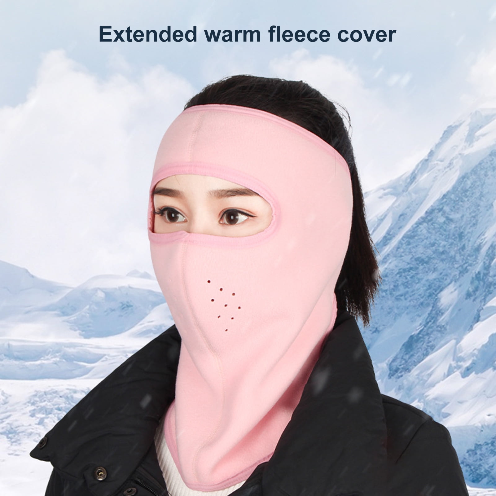 Buy Motorcycle Mask Biker Winter Balaclava Motorbike Face Mask Skiing Cycling Riding Face Shield Headband Thermal Fleece