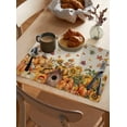 thumbnail image 3 of Pumpkin Flower Placemats Set of 4 Fall Fallen Leaves Chalet Thanksgiving Linen Heat Insulation Washable Place Mats, Rustic Non-Slip Table Mats for Dining Table Party Kitchen Decor,13x19 Inch, 3 of 4