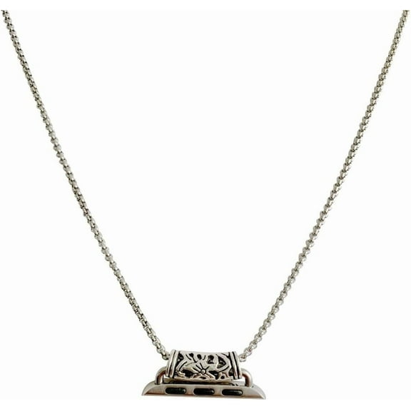 Stainless Steel Necklace Strap Compatible with Apple Watch 41mm 40mm 38mm 45mm 44mm 42mm Bracelet Pendant Bracelet for iWatch Series 9/8/7/6/5/4/SE (42 44 45 MM)