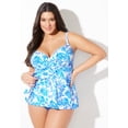 thumbnail image 6 of Swimsuits for All Women's Bra Sized Faux Flyaway Underwire Tankini Top, 6 of 6