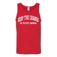 thumbnail image 2 of Wild Bobby Vintage Movie Quote Keep The Change Filthy Animal Men Tank Top, Red, 3X-Large, 2 of 6