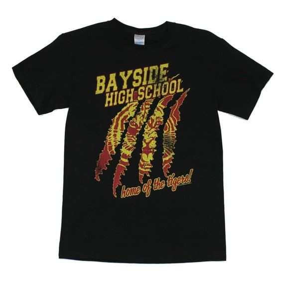 Saved by The Bell Mens T Shirt  - Bayside High School Home of the Tigers (X-Large)