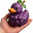 thumbnail image 1 of Grapes Duck - Fruit Duck Statue Unique Ducks Figurine Resin Ducks for Dashboard Funny Duck Statue for Home Office Desktop Car Accessories(Grapes), 1 of 5