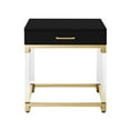thumbnail image 2 of Posh Living Briar 1-Drawer Metal End Table with Acrylic Legs - Black/Gold, 2 of 8
