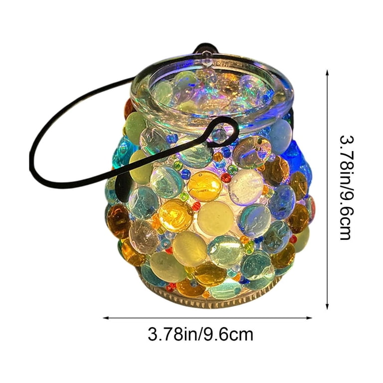 Craft Kits for Adults,Glass Mosaic Candle Holder Kit,DIY Mosaic
