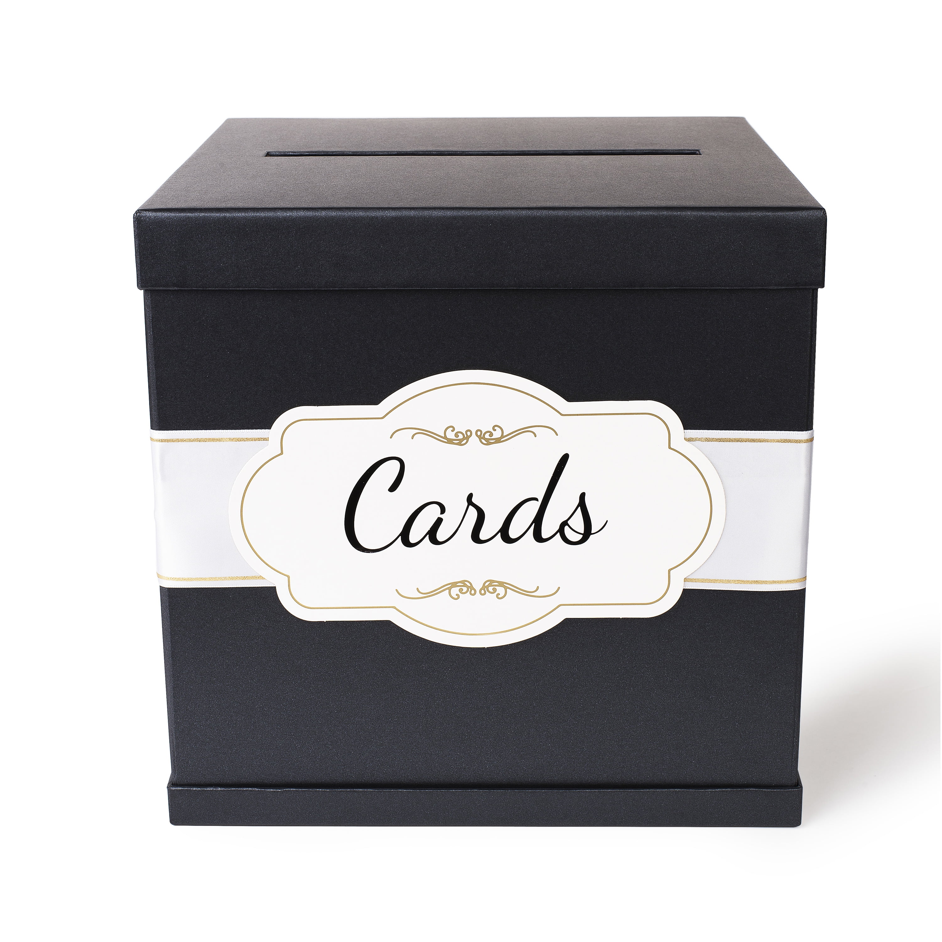 Wedding Card Box - 7 Satin Ribbon Colors & Rhinestone Buckle - 10x10x10  Large Elegant White Finish …See more Wedding Card Box - 7 Satin Ribbon  Colors