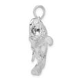 thumbnail image 2 of Auriga 925 Sterling Silver Rhodium-Plated Jumping Bass Fish Pendant for Women (L-34 mm, W-35 mm), 2 of 6