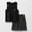Black, variant on RKSTN Plus Size Pajamas Mens Cotton 2 Piece Pajamas Set Sleeveless Tank Tops and Vertical Stripes Pajama Shorts Set Summer Comfy Sleepwear Sets