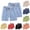 Blue-01, variant on STETMN 2 Pcs Cotton Linen Shorts for Kids Elastic Waist Workout Shorts Casual Loose Pant for 2-13Y