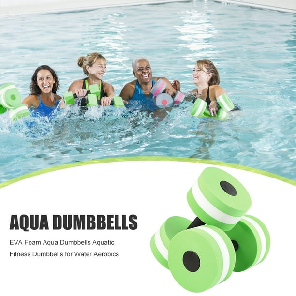 2 uds. De mancuernas de espuma Aqua, mancuernas de Fitness para aeróbic acuático acuático (verde)