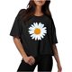 thumbnail image 1 of Camisetas Sobredimensionadas para Mujeres Gota Hombro Cuello Redondo Cultivo Top de Entrenamiento, Blusa de Verano Casual para Diario Y Fitness, 1 of 5
