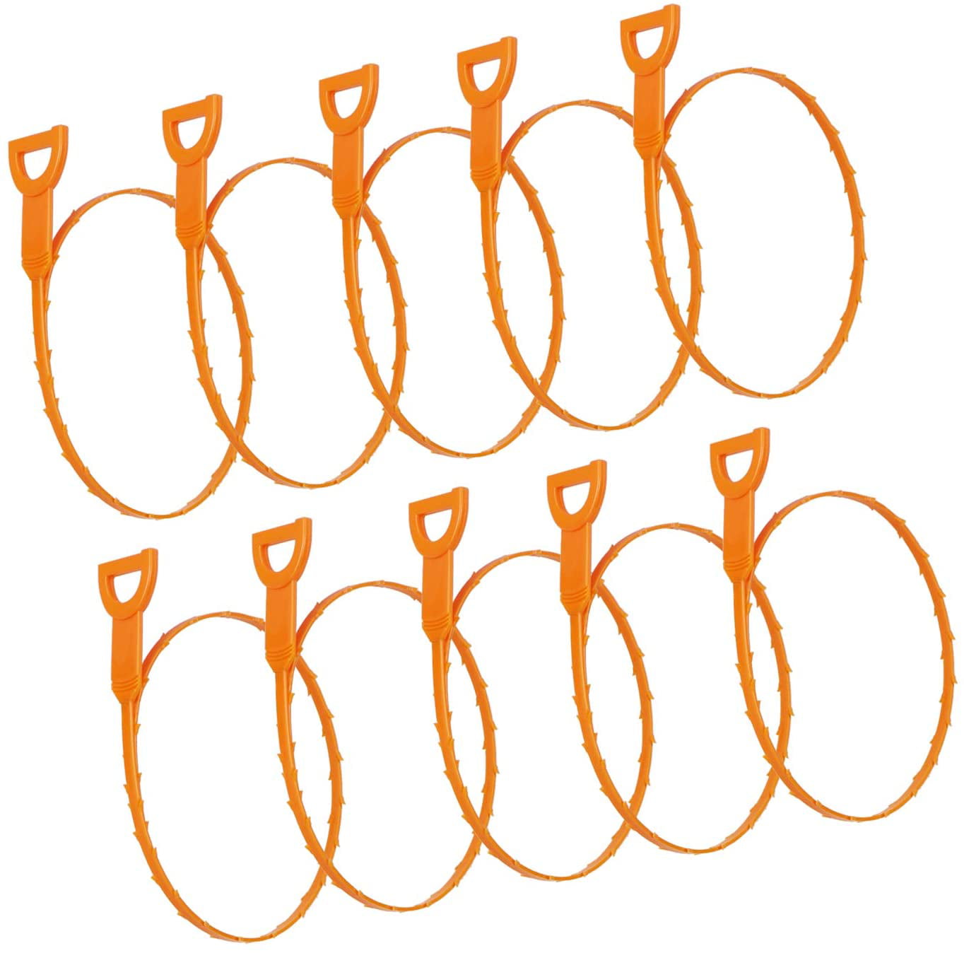 New Drain Snake 10 Pack Hair Drain Clog Remover Cleaning Tool 20 Inch For Sink 