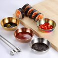 thumbnail image 4 of Tazones de acero inoxidable WEIHJMXG para salsas platos redondos 4 piezas, 4 of 5