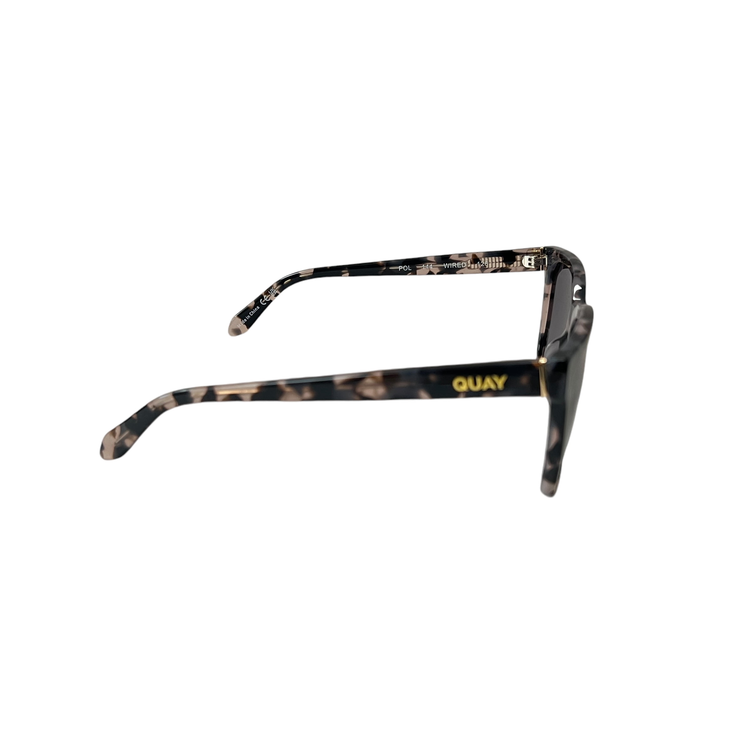 Quay Australia Wired Oversized Square Sunglasses Milky 