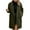 Olive Green, variant on Virmaxy Womens Flannel Solid Shacket Jacket Solid Wool Blend Padded Open Front Coat with Pocket Notch Collar Long Sleeve Button Decoration Cardigan Trench Coat Olive Green M