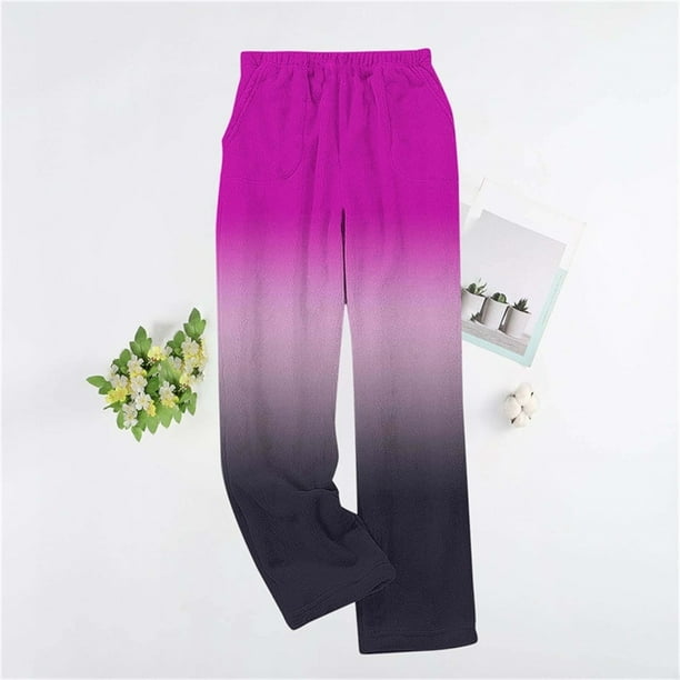 Puyaiuu Women's Pajama Pants With Pockets Flannel Pajama All kinds of Print Comfy Lounge Pant Fuzzy Sleep Bottoms with Pockets Gift