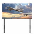 thumbnail image 3 of Airplane Headboard, Peacekeepers Mission Jet up International Flight Picture Aviation Theme Image, Upholstered Decorative Metal Bed Headboard with Memory Foam, Twin Size, Blue Grey, by Ambesonne, 3 of 4