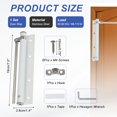 thumbnail image 2 of 7 Inch Screen and Storm Door Closer Spring Door Stop Screen Door Latch Security Stopper White, 2 of 7