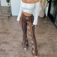 thumbnail image 4 of goowrom Femmes Boho Taille Haute Imprimé Stretch Cloche Bas Fusée Pantalons de Palazzo Pantalons, 4 of 7