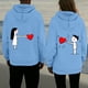 thumbnail image 1 of TaTaai His and Hers Valentine Print Hoodie, Cozy Pullover with Pocket, Matching Gift Sweatshirt Gift, 1 of 4