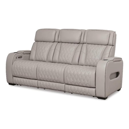 Signature Design by Ashley Valewick Power Reclining Sofa in Gray