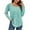 Green-white, variant on ANYJOIN Womens Long Sleeve Tunic Tops Pleated Square Neck Casual Loose Fit Blouse Shirt