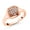 18K Rose Gold Plated Silver, variant on 925 Sterling Silver White Lab Grown Diamond Engagement Ring for Women Available in Size 6,7,8,9,10