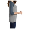 thumbnail image 3 of Yellow Rooster Women's Perfect Tri 3/4-Sleeve Female Raglan T-Shirt Navy Frost/ Grey Frost XS, 3 of 6