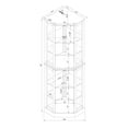 thumbnail image 5 of 6 Shelf Corner Curio Display Cabinet with Lights, Mirrors and Adjustable Shelves, 5 of 16