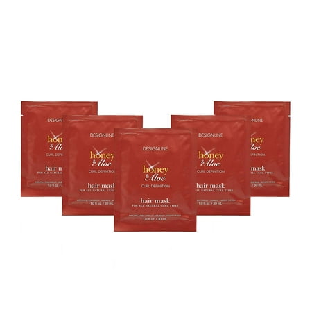 Extra Rich Conditioning Mask - Healing Hair Mask, 5 Pack - Regis DESIGNLINE - Conditioning Treatment Instantly Detangles, Heals, and Conditions Hair (Honey & Aloe)