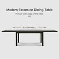 thumbnail image 2 of Large Extendable Patio Dining Table, Aluminum Metal Indoor Outdoor 53"- 106" Adjustable for 6-8 Person Rectangular Table for Porch Backyard Balcony Garden (Dark-Brown,1 Table), 2 of 5
