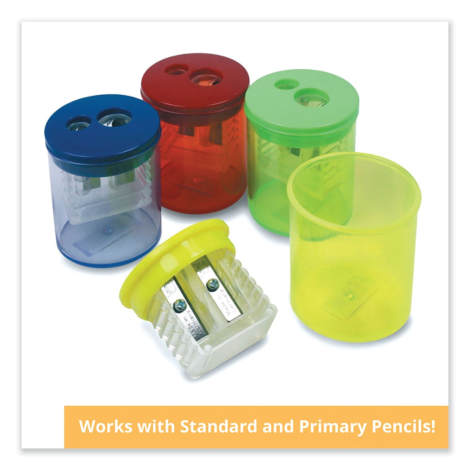 Eisen Sharpeners. Two-Hole, 1.5 x 1.75, Assorted Colors, 12/Pack | Bundle of 2 Packs