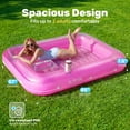 thumbnail image 2 of SLOOSH Inflatable Tanning Pool Lounger Float, 85" x 57" Extra Large Suntan Sun Tan tub for Adults, Tanning chair, Bed Blow up, Raft Lounge Floatie,XL-Pink, 2 of 8