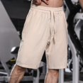 thumbnail image 2 of Gibobby Short Cargo pour Homme Coupe Décontractée Extensible à Cordon Taille Élastique Short Décontracté avec Poches[Beige,TG], 2 of 6