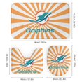 thumbnail image 3 of Miami 4pcs Shower Curtain Set Football Bathroom Rusg with Shower Curtain,Toilet Lid Cover U-Shaped Mat and Non-Slip Rugs for Fans Birthday Gift, 3 of 6