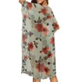 thumbnail image 4 of HELLHERO Watercolor Floral Kimono Swimsuit Cover Up - Lightweight Breathable Beachwear for Summer Vacation & Poolside - Elegant Loose Fit for Women, 4 of 6