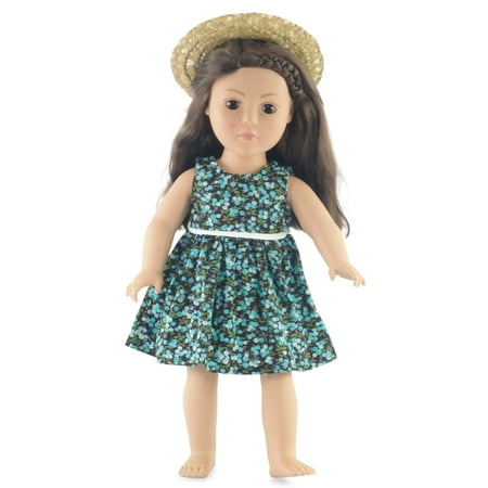 Floral Outfit Girl - 18 Inch Doll Floral Dress Outfit | Fits 18