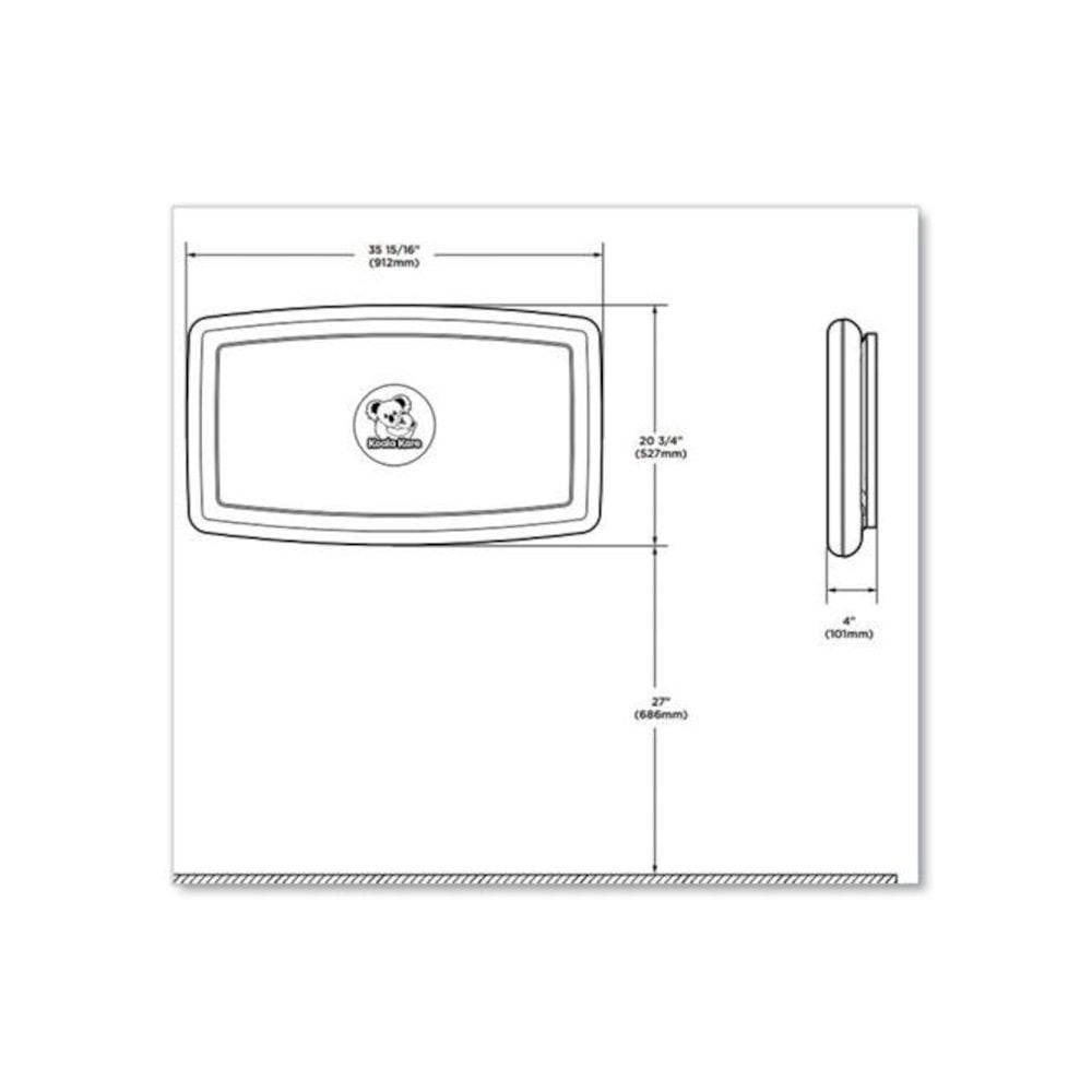 Koala Kare KB300-00 36.5 in. x 54.25 in. Baby Changing Station - Beige