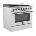 thumbnail image 5 of Forno Paolo 36 Inch White Freestanding Electric Range, Stainless Steel, 5.44 cu.ft, True Convection Oven, Energy Efficient, 5 of 10