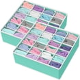 thumbnail image 1 of Organizador de calcetines para armario, artículos sencillos para el hogar, paquete de 2, color turquesa, 1 of 4