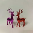 thumbnail image 5 of HCTSHG 2Pcs Christmas Reindeer Figurines Decorations Resin Sitting & Standing Deer Statues Elk Figurine for Home Table Decor Wine Cabinet (Glossy Red), 5 of 8