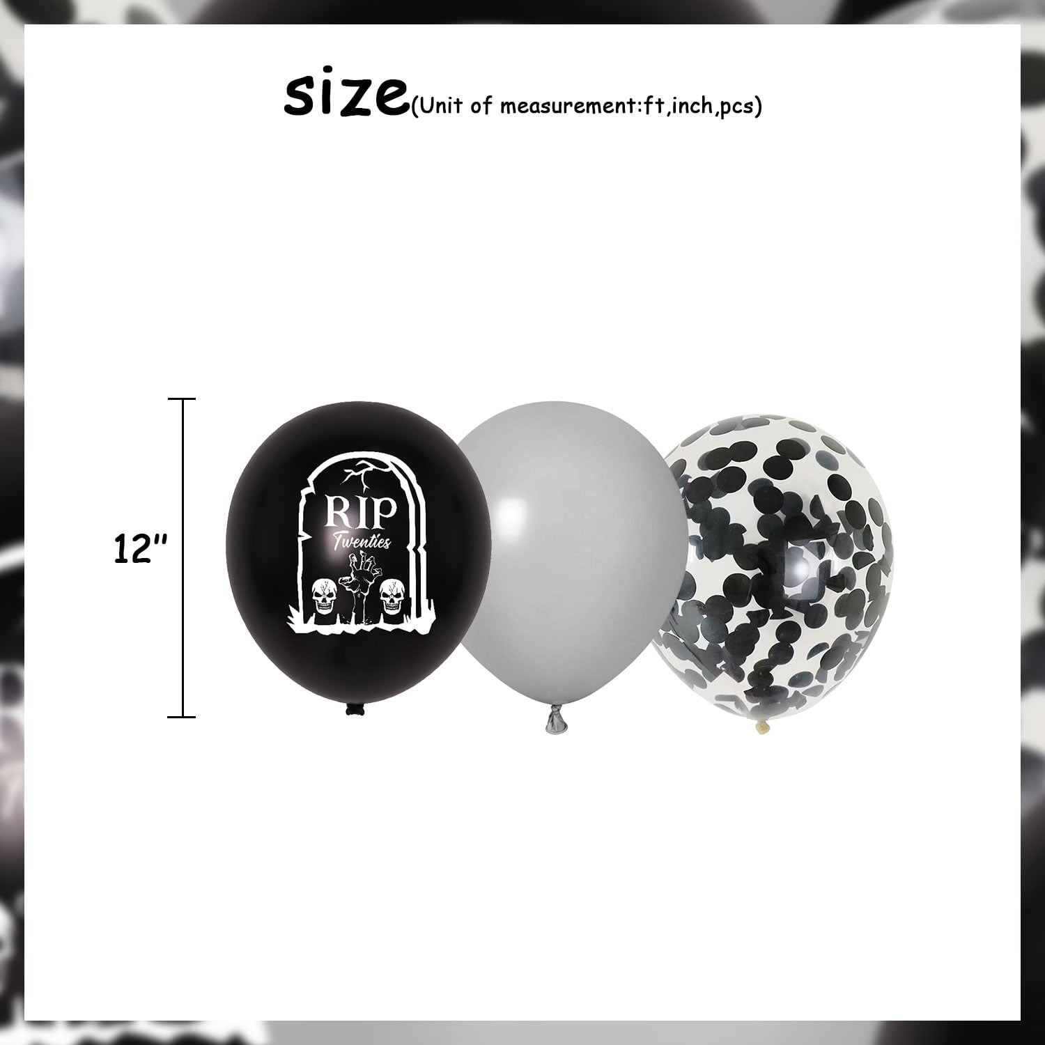 30Pcs Rip Twenties Birthday Balloons, 30th Birthday Party Supplies Death To My Twenties Birthday Decorations, Black Confetti Balloons for Women Funeral 30th Birthday Party Supplies