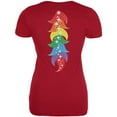 thumbnail image 2 of Halloween Rainbow Heart Unicorn Costume Pony Juniors Soft T Shirt Red 2XL, 2 of 2