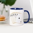 thumbnail image 3 of CafePress - Ace Clubs Flush - 11 oz Ceramic Mug - Novelty Coffee Tea Cup, 3 of 4