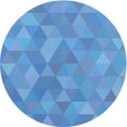 thumbnail image 1 of Ahgly Company Machine Washable Indoor Round Transitional DodgerBlue Area Rugs, 6' Round, 1 of 7