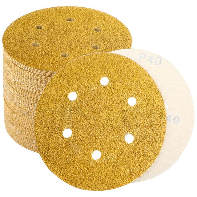 Discos de lijado Keeimp Hook and Loop de 6 pulgadas, grano 40, paquete de 100