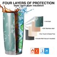 thumbnail image 7 of 20oz Tumblers Turquoise Christmas Snowflake Pattern Stainless Steel Vacuum Insulated Double Wall Travel Tumbler Cups Mug with Lid and Straw,Cleaning Brush for Cold & Hot Drinks, 7 of 7