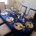 thumbnail image 2 of 60×120'' Rectangle Sequin Tablecloth for Party Cake Dessert Table Exhibition Events, Blue, 2 of 6